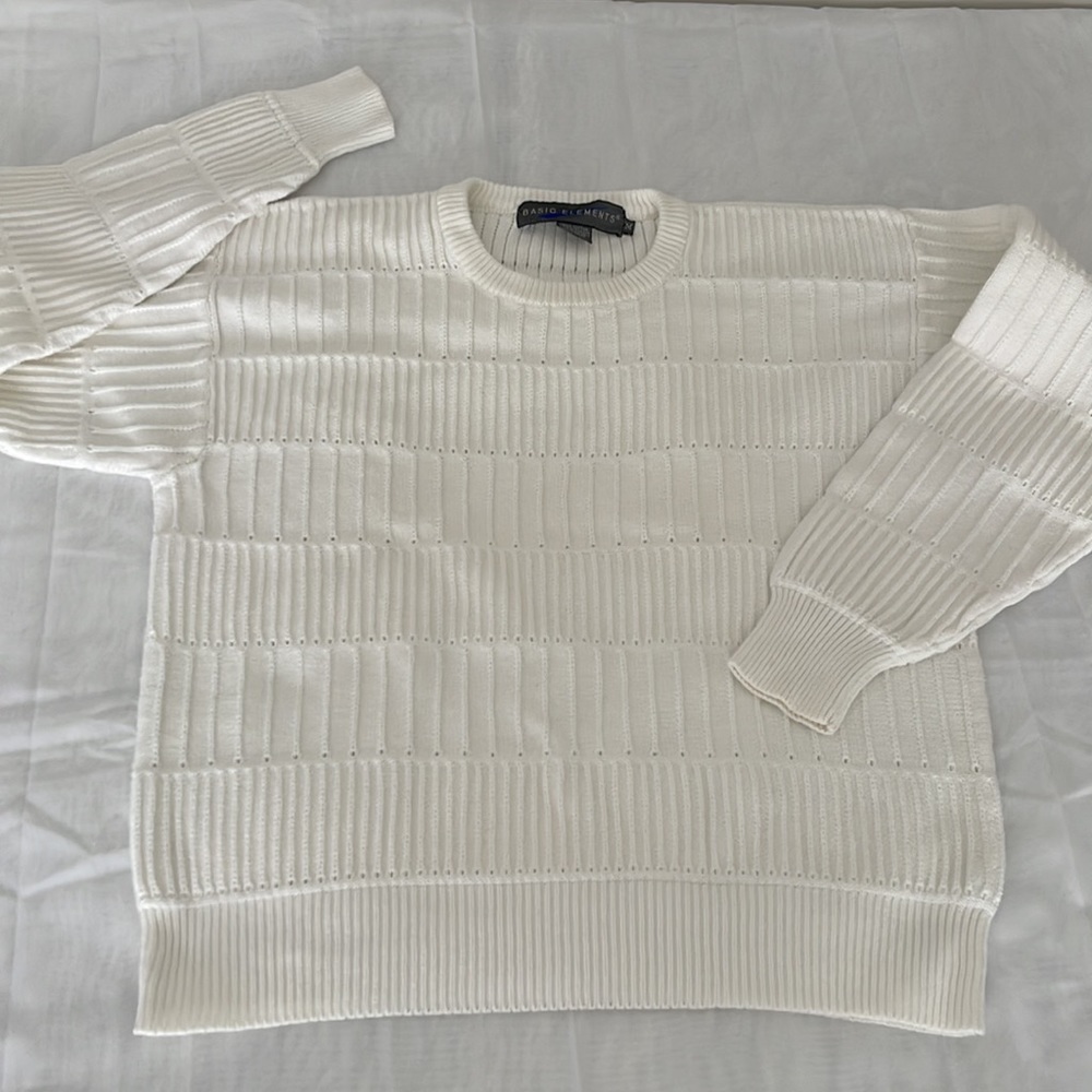 Vintage Basic Elements Reverse Knit Mens Sweater … - image 6